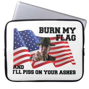 Housse Pour Ordinateur Portable Ne brûle pas mon drapeau