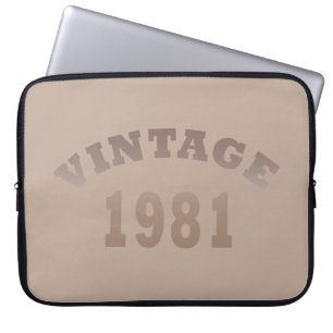 Housse Pour Ordinateur Portable Né en 1981 anniversaire vintage