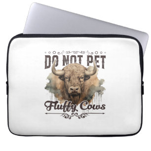 Housse Pour Ordinateur Portable Ne Pas Animer Les Vaches Fluffantes Bison Yellowst