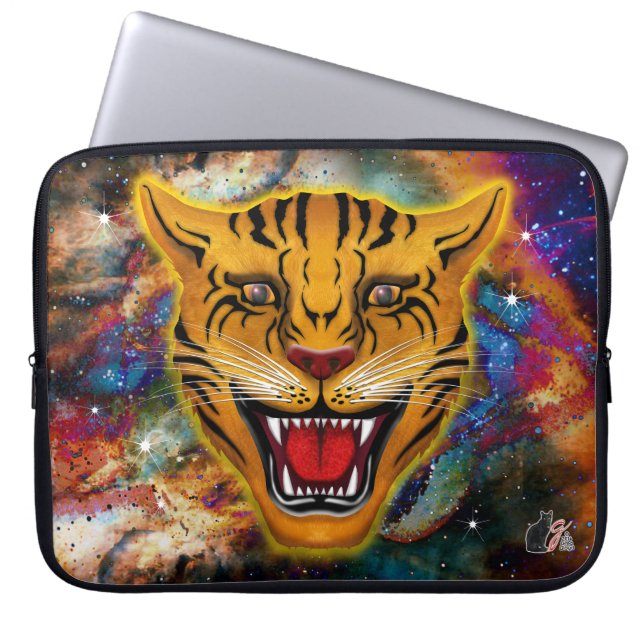 Housse Pour Ordinateur Portable Nebula de Tigre de narling (Devant)