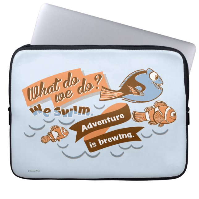 Housse Pour Ordinateur Portable Nemo, Marlin & Dory | L'aventure brasse (Devant)