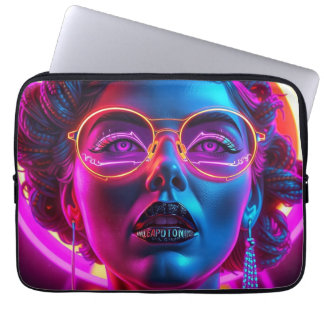 Housse Pour Ordinateur Portable Neon Woman Cyberpunk