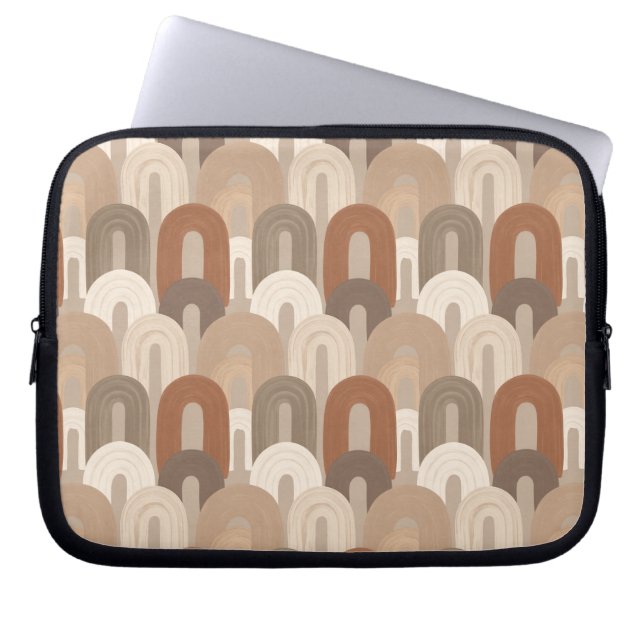 Housse Pour Ordinateur Portable Neutral Arch Abstract Pattern (Devant)