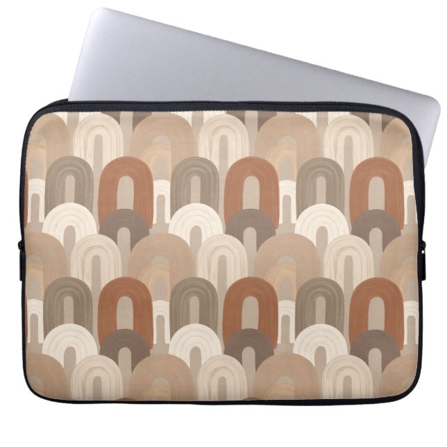 Housse Pour Ordinateur Portable Neutral Arch Abstract Pattern (Devant)