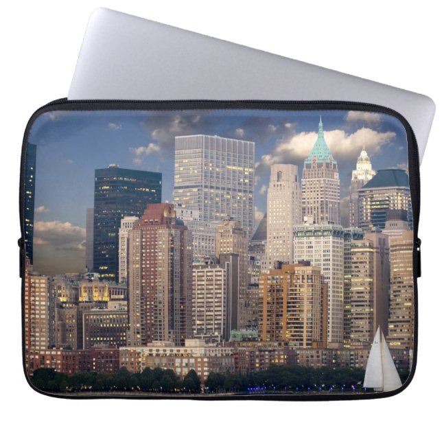 Housse Pour Ordinateur Portable New York Skyline Manhattan Hudson (Devant)