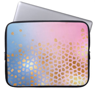 Housse Pour Ordinateur Portable nid d'abeille doré Abstrait sur couleur dégradé ro