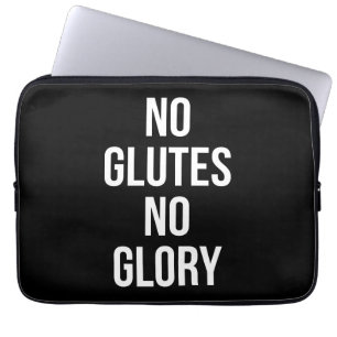 Housse Pour Ordinateur Portable No Glutes No Glory, Women's Workout Inspirational