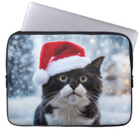 Noël du chat noir et blanc
