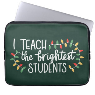 Housse Pour Ordinateur Portable Noël enseignant J'enseigne aux étudiants les plus