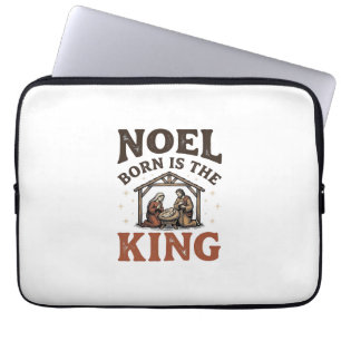 Housse Pour Ordinateur Portable Noël Né Est le Roi Nativité Vintage Noël