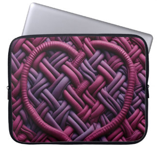 HOUSSE POUR ORDINATEUR PORTABLE NOEUDS CELTIQUES IRLANDAIS VIOLET ET ROSE