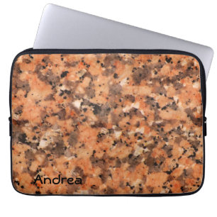 Housse Pour Ordinateur Portable Noir orange repéré de motif animé de texture de