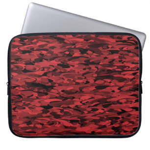 Housse Pour Ordinateur Portable Noir rouge Motif Abstrait