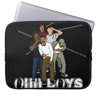 Housse Pour Ordinateur Portable noir vert rouge OHH BOYS Cracking Up Laughing
