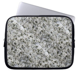 Housse Pour Ordinateur Portable Nom blanc de coutume de granit de texture de roche
