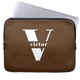 Housse Pour Ordinateur Portable Nom du monogramme Personnalisation intitable