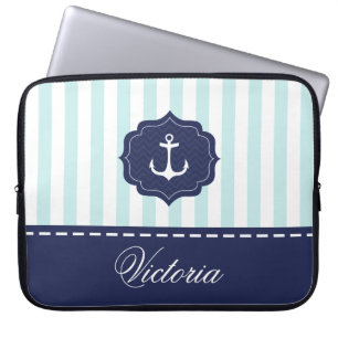 Housse Pour Ordinateur Portable Nom en bon état nautique de coutume d'Ancre de
