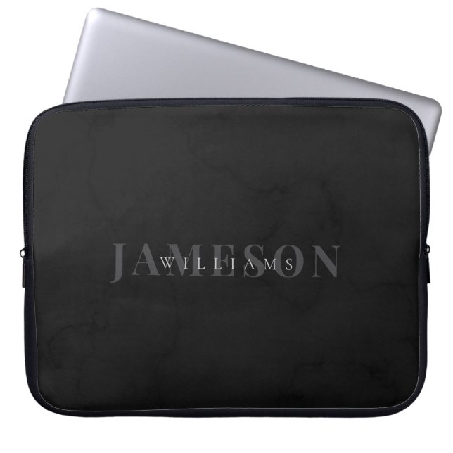 Housse Pour Ordinateur Portable Nom Moderne Personnalisé | Cadeau de Diplôme (Devant)
