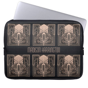 Housse Pour Ordinateur Portable Nom personnalisé Art Déco