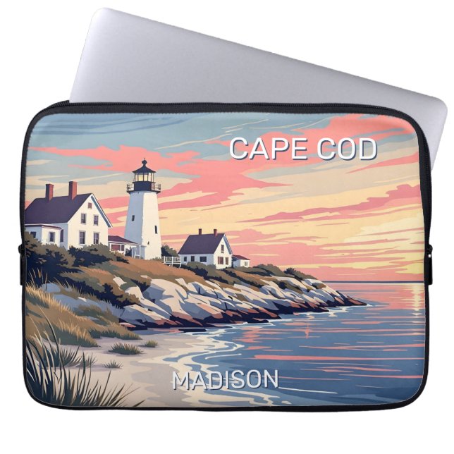 Housse Pour Ordinateur Portable Nom personnalisé Cape Cod Massachusetts (Devant)