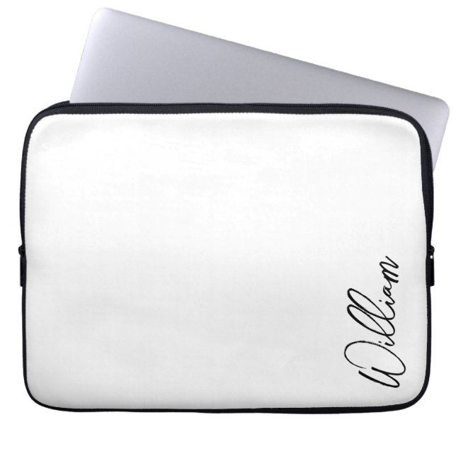 Housse Pour Ordinateur Portable Nom personnalisé du script moderne (Devant)