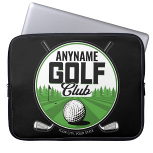 Housse Pour Ordinateur Portable NOM personnalisé Golfing Pro Golf Club Player