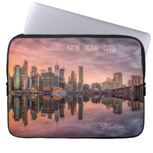 Housse Pour Ordinateur Portable Nom personnalisé New York City Skyline