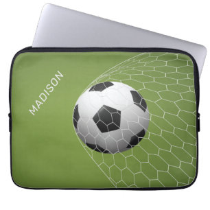 Housse Pour Ordinateur Portable Nom personnalisé Soccer objectif portable manches