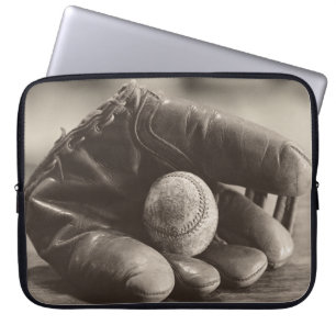 Housse Pour Ordinateur Portable Nostalgie de base-ball - gant et base-ball