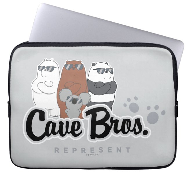 Housse Pour Ordinateur Portable Nous Ours Nus - Bros Grotte. Représenter (Devant)