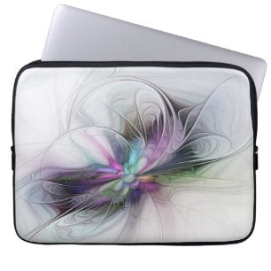Housse Pour Ordinateur Portable Nouvelle vie, Colorful Abstrait Fractal Art Imagin