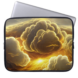 HOUSSE POUR ORDINATEUR PORTABLE NUAGES DE TEMPÊTE D'OR
