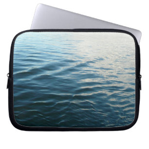 Housse Pour Ordinateur Portable Nuances d'eau bleue Photographie de la nature Abst