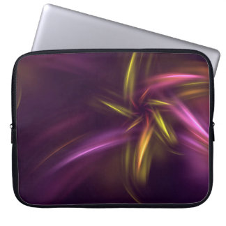Housse Pour Ordinateur Portable Nuances violettes Imaginaire Abstrait de fleurs