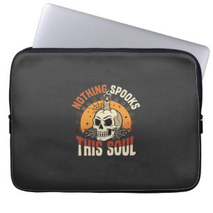 Housse Pour Ordinateur Portable Nuit de squelette courageuse d'Halloween