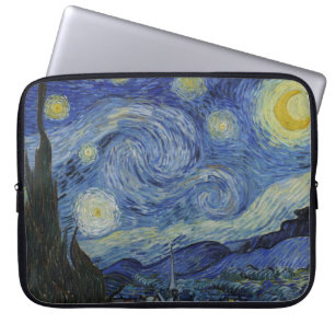 Housse Pour Ordinateur Portable Nuit étoilée, peinture à l'huile, Vincent Van Gogh