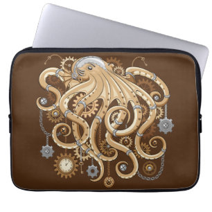 Housse Pour Ordinateur Portable Octopus Steampunk Surreal Retro Style Machine