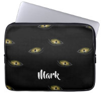Oeil de chat de nom personnalisé en noir