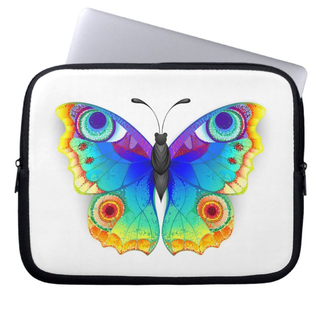 Housse Pour Ordinateur Portable Oeil de paon arc-en-ciel (Devant)