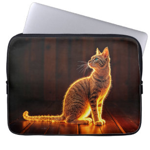 Housse Pour Ordinateur Portable OEuvre d'art pour animaux de compagnie éclairée en