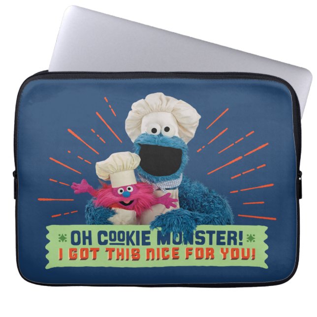 Housse Pour Ordinateur Portable Oh Cookie Monster ! J'Ai Compris Ça Bien Pour Toi (Devant)
