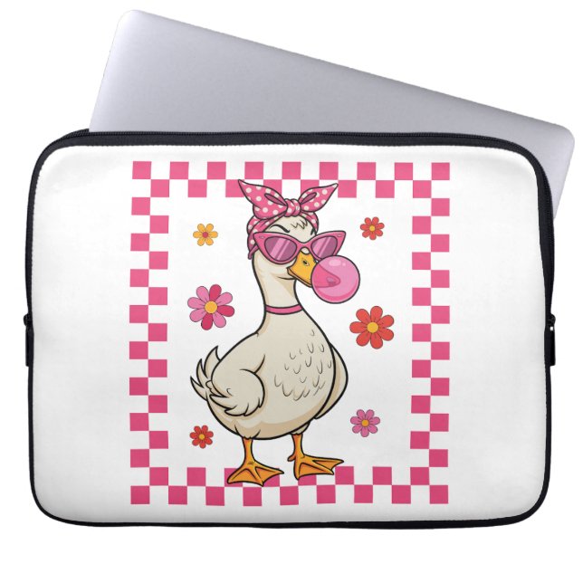 Housse Pour Ordinateur Portable Oie sassy avec Bubblegum (Devant)
