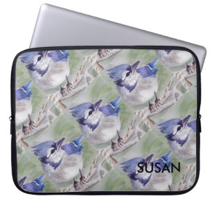 HOUSSE POUR ORDINATEUR PORTABLE OISEAU BLEU