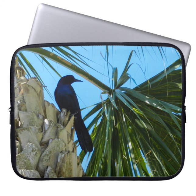 Housse Pour Ordinateur Portable Oiseau noir (Devant)