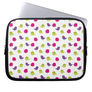 Housse Pour Ordinateur Portable Oiseaux colorés mignons 