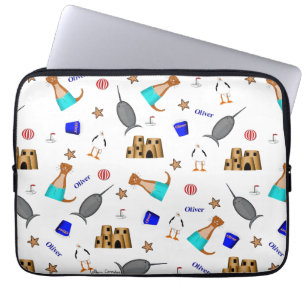 Housse Pour Ordinateur Portable Oliver Le Motif de vacances de la plage d'été Otte