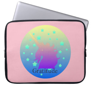 Housse Pour Ordinateur Portable Ombre unicorne avec gratitude
