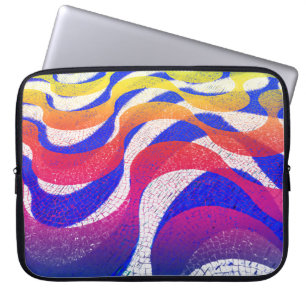 Housse Pour Ordinateur Portable Ondes colorées