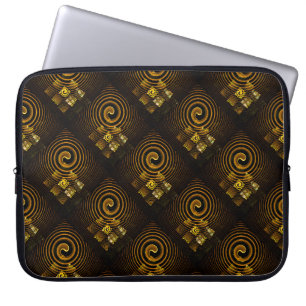 Housse Pour Ordinateur Portable Or Moderne Boho Élégant Motif d'Art Abstrait #502