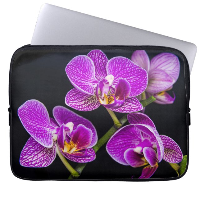 Housse Pour Ordinateur Portable Orchidée violette (Devant)